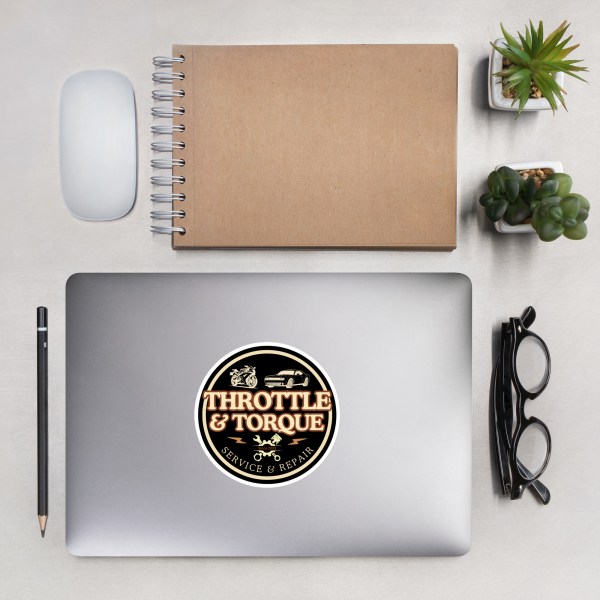 Throttle & Torque Die-Cut Sticker