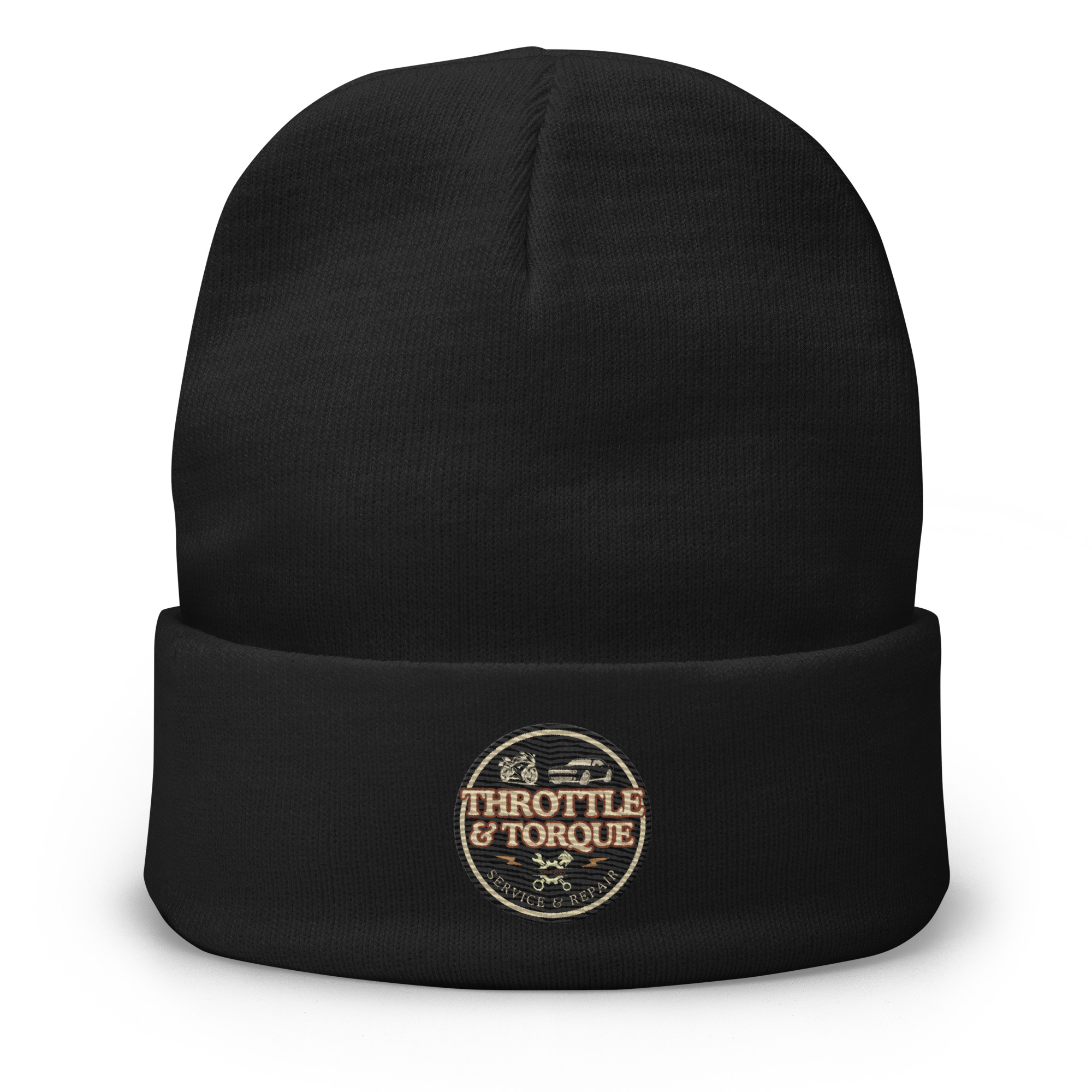 Throttle & Torque Embroidered Beanie - Image 1