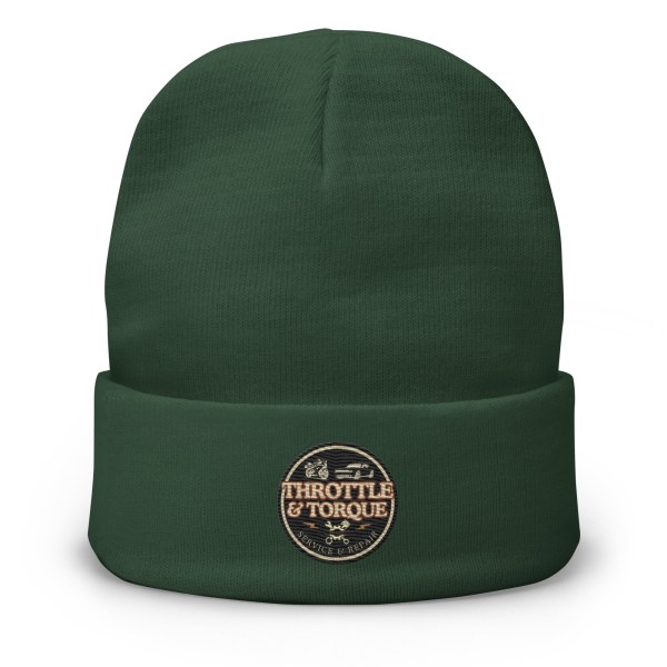 Throttle & Torque Embroidered Beanie