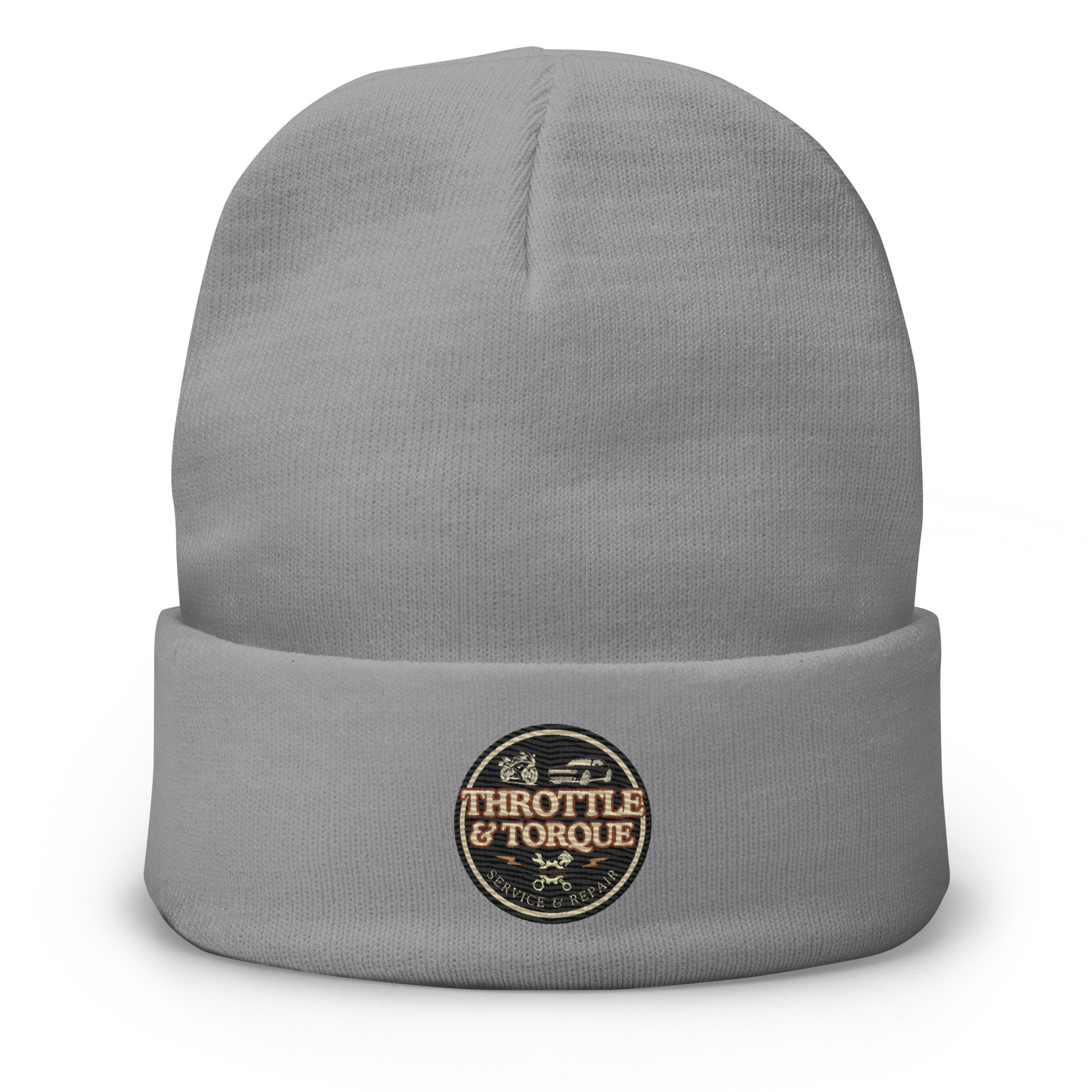 Throttle & Torque Embroidered Beanie - Image 4