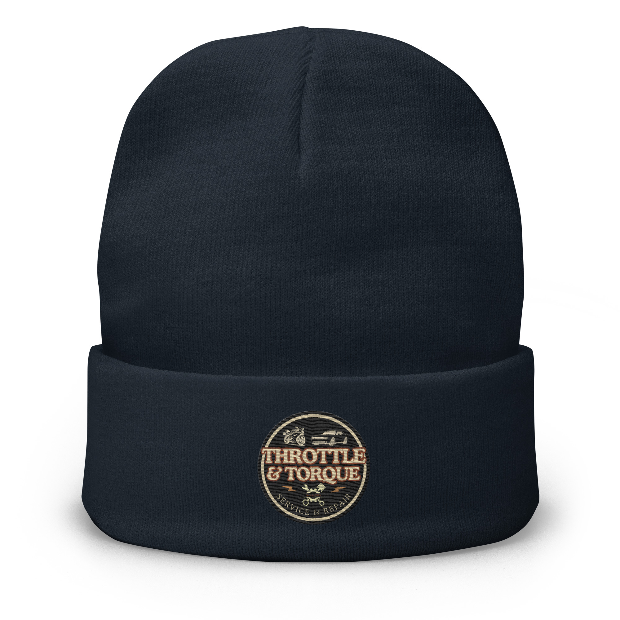 Throttle & Torque Embroidered Beanie - Image 2