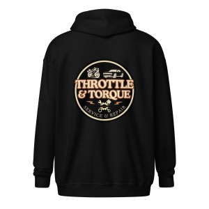 Throttle & Torque Zip-Up Hoodie - Image 1