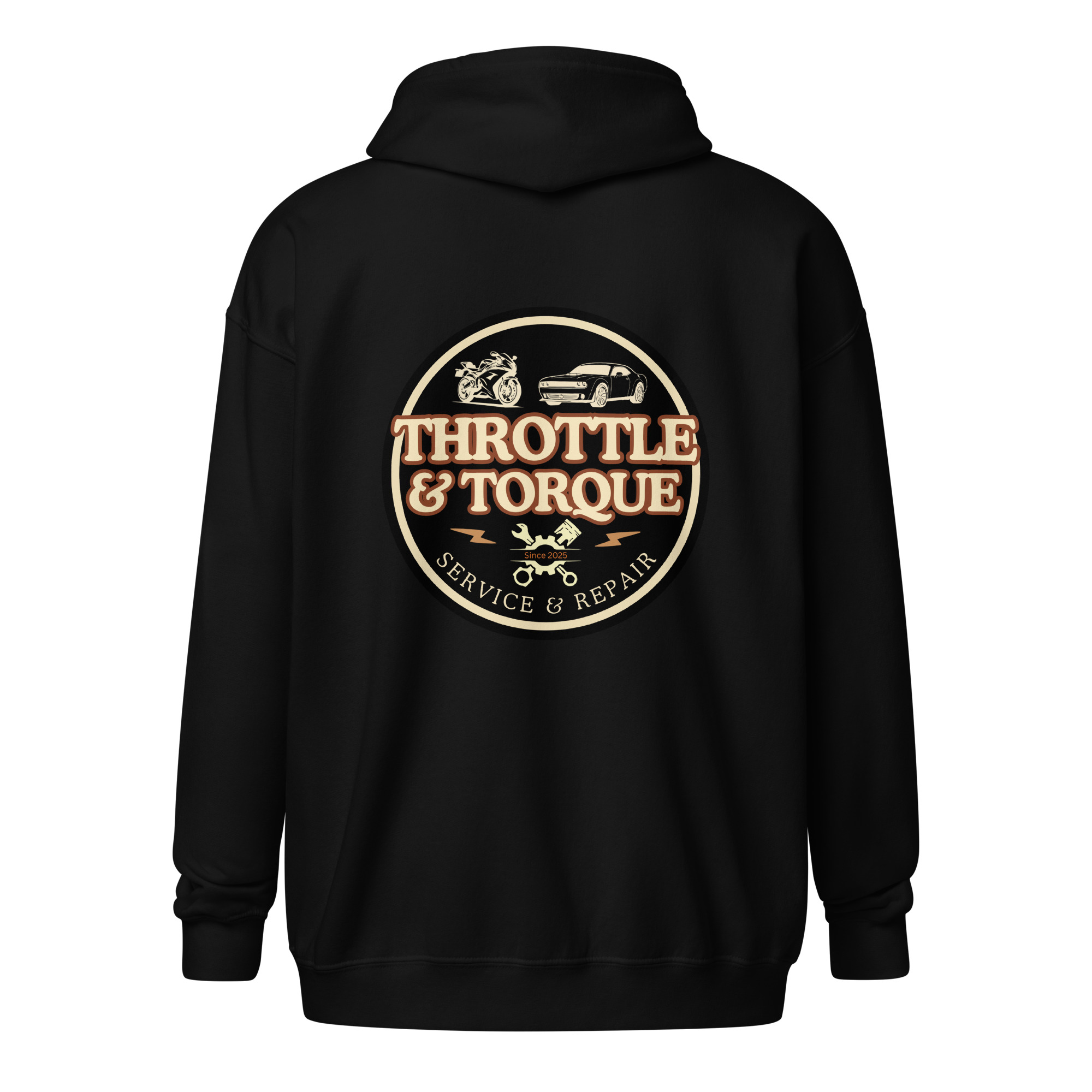 Throttle & Torque Zip-Up Hoodie - Image 1