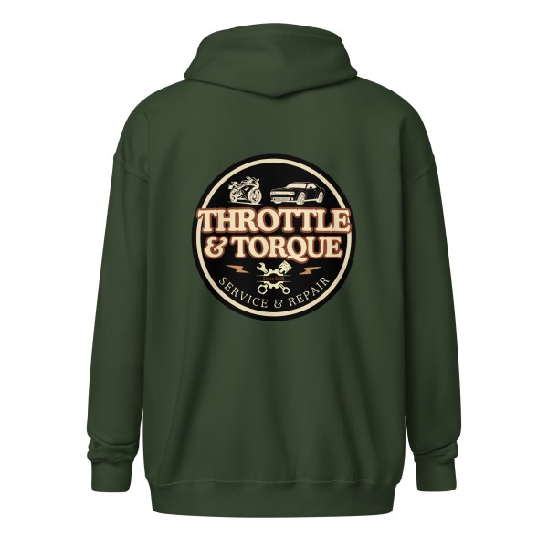 Throttle & Torque Zip-Up Hoodie