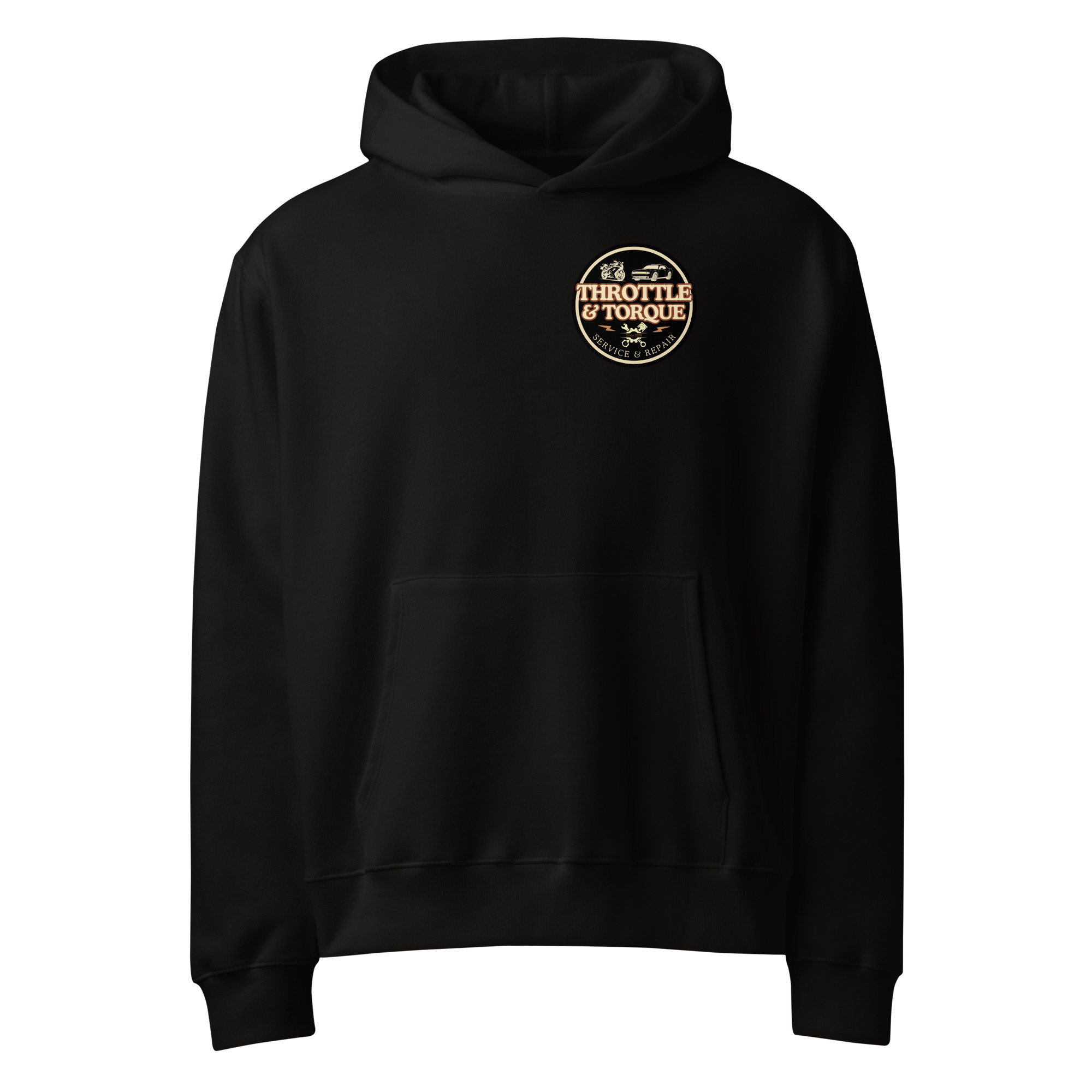 Throttle & Torque Oversized Heavyweight Hoodie - Image 1