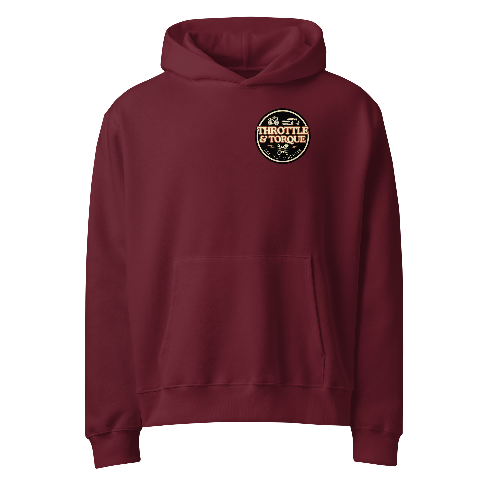 Throttle & Torque Oversized Heavyweight Hoodie - Image 4